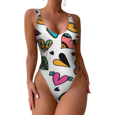 A touch of light Halter One Piece Swimsuit Women