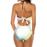 A touch of light Halter One Piece Swimsuit Women