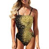 luxe Glitter One-Shoulder Two-Piece Swimsuitl