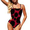 Red Crimson Cut Out One Piece Swimsuit Women