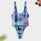 Blue Horizon Patterned Swimsuit