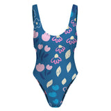 Bloom n Blue High-Cut One Piece Swimsuit