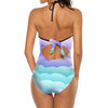 All the clouds Halter One Piece Swimsuit Women