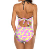 Pinky Halter One Piece Swimsuit