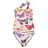 Butterfly Bliss One-Shoulder Two-Piece Swimsuit